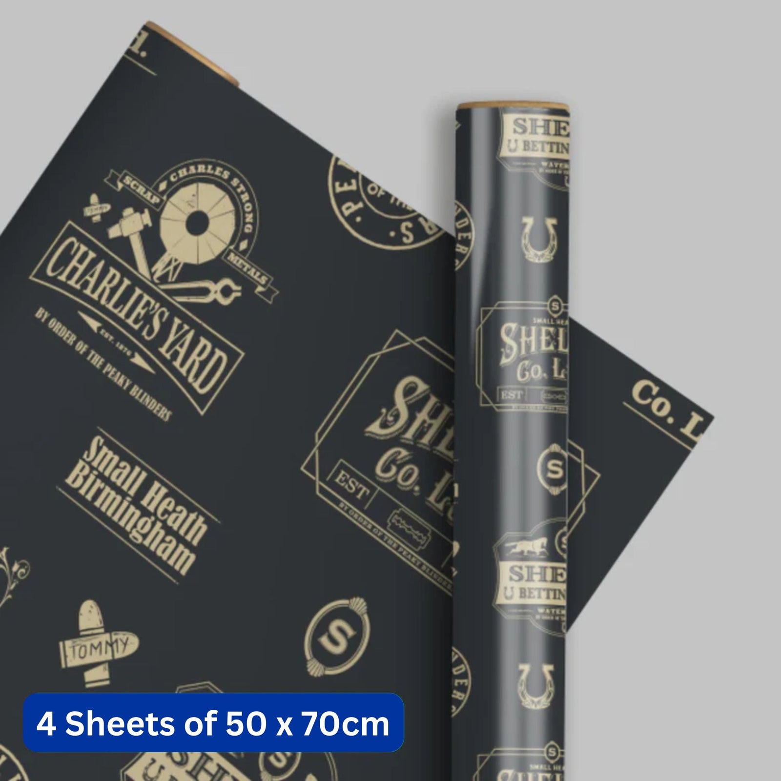 Peaky Blinders 4 Sheet 4 Tag Gift Wrap Bundle Official Product