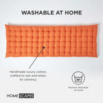 Outdoor Bench Cushion For 2 & 3 Seater Garden Seat Pad For Furniture, Kitchen, Dining & Indoor Use | 2 | Burnt Orange