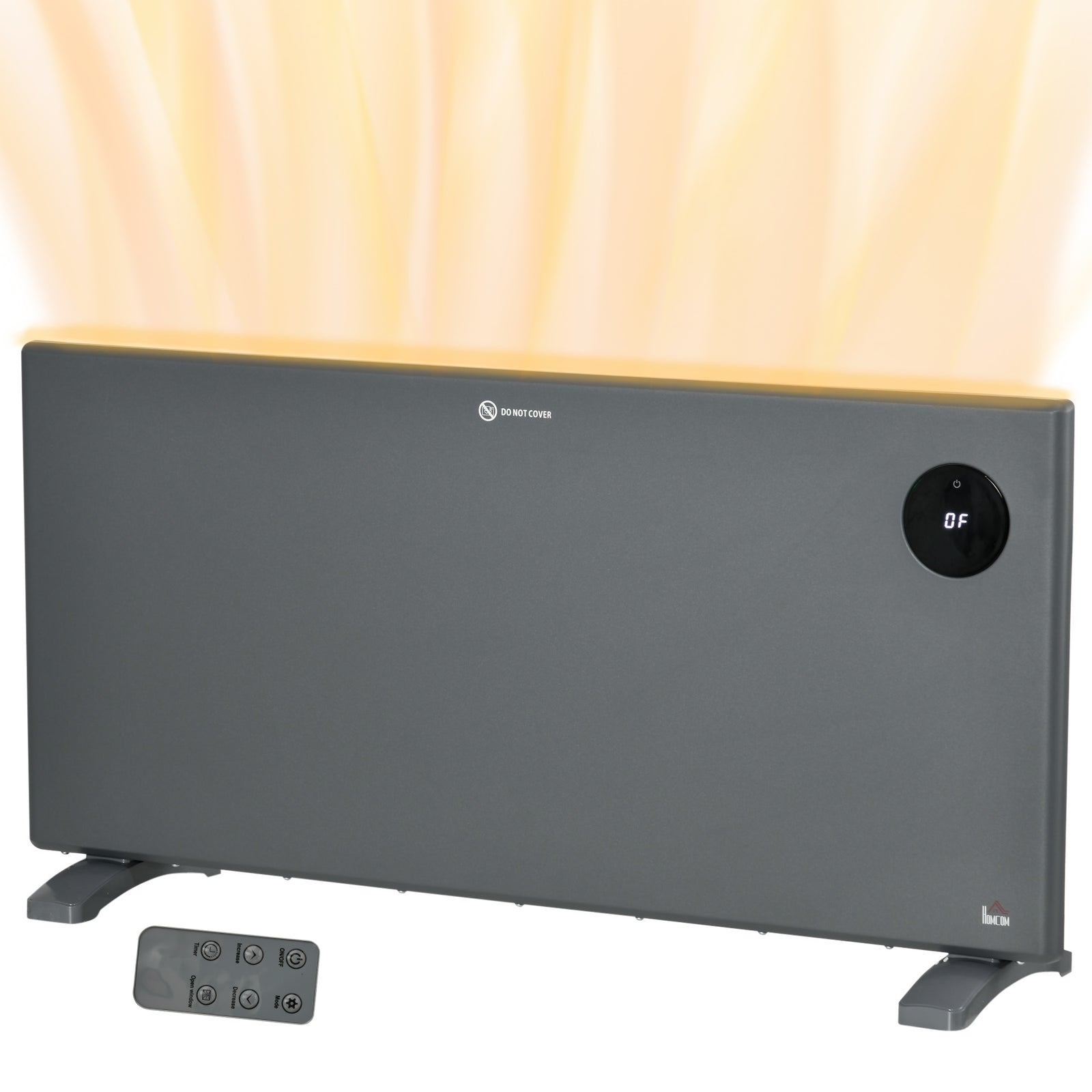 2000w Electric Convector Heater Quiet With Led Display | One Size | Gray