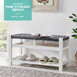 Habi Hallway Shoe Bench - Grey/white