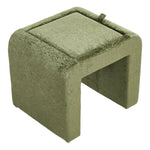 Modern Upholstered Footstool | Green
