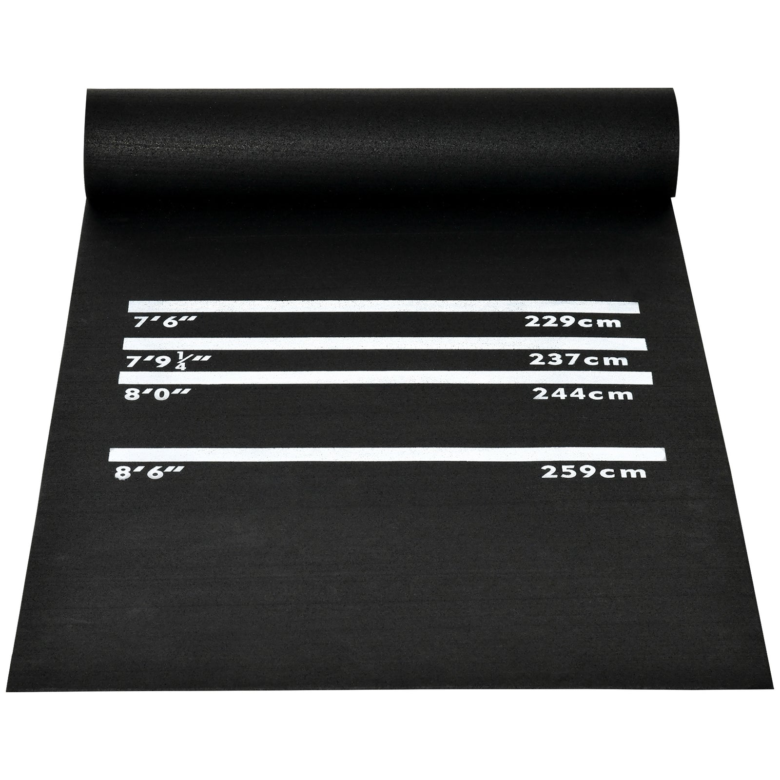 Darts Rubber Mat With 4 Throwing Distances, Black