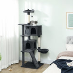 Cat Tree Tower With Sisal Scratching Posts, Condos | 180cm | Dark Grey