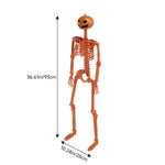 Breeins Posable Halloween Pumpkin Skeleton Decoration