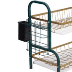 Kitchen 2-tier Carbon Steel Dish Rack