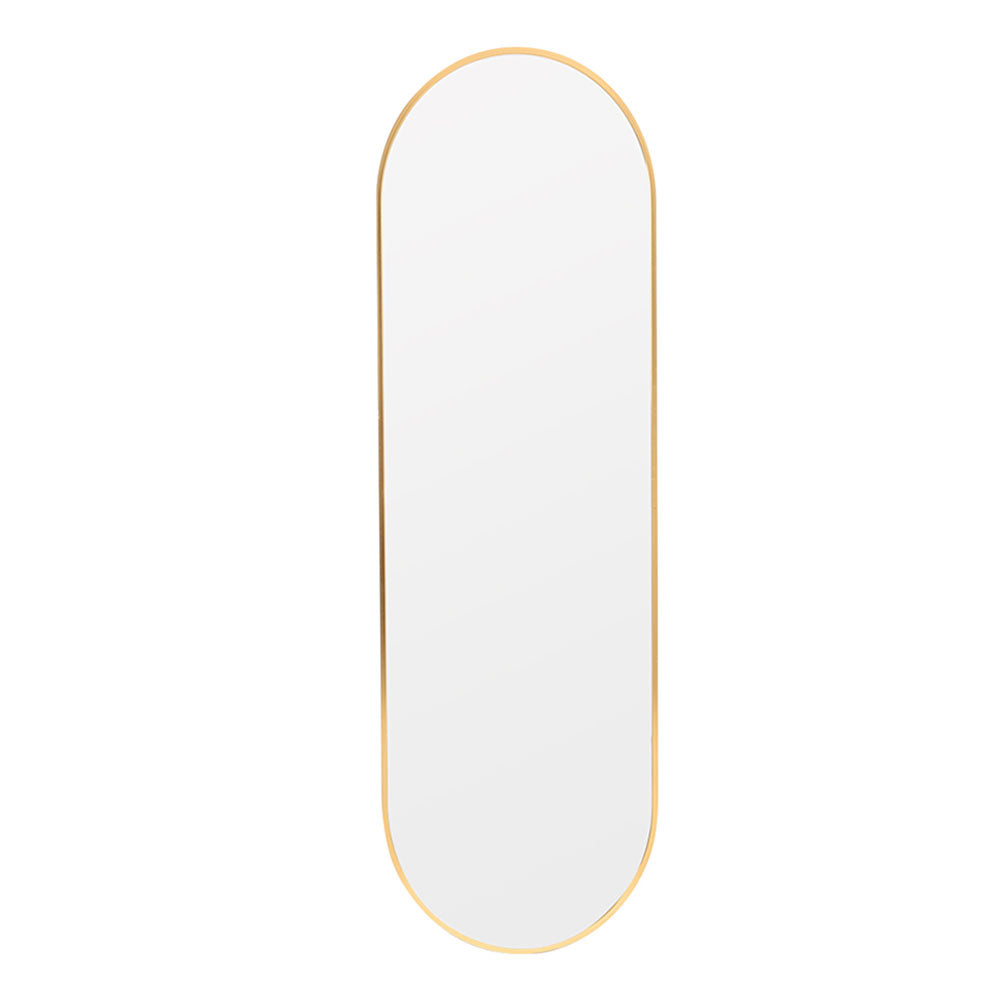 40x150cm Modern Oval Metal Full Length Wall Mirror Gold