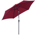2.6m Patio Umbrella With Tilt Crank | Red