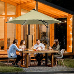 3m Cantilever Parasol W/ Waterproof Cover | Beige
