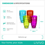 Swirl Multicolour Plastic Tumbler Set Of 4