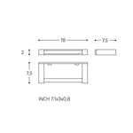 Toilet Roll Holder, Silver Gloss, Wall-mounted, 7,5 Cm. Collection Metric