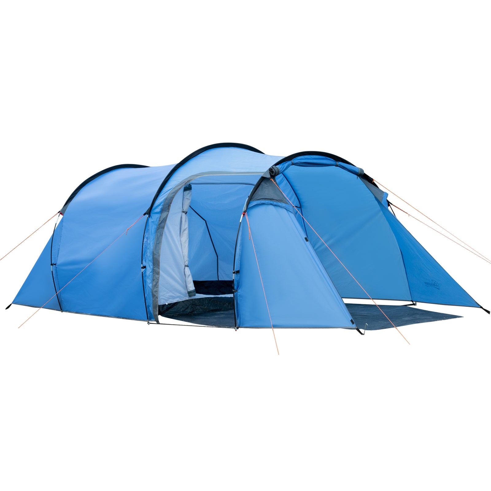 3 Man Camping Tent 2 Rooms Porch Vents Weather-resistant | Sky Blue