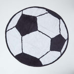 Cotton Tufted Football Children Rug | 80cm | Black & White