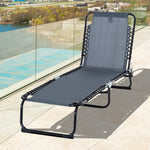 Foldable Beach Chaise Lounge 4 Adjustable Positions | Set of 1