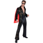Elvis Black Rhinestone Costume | XL