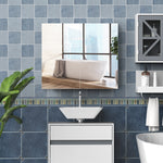 60x75/70x60cm Mirror Cabinet Wall Mount Storage Organizer | Large | White
