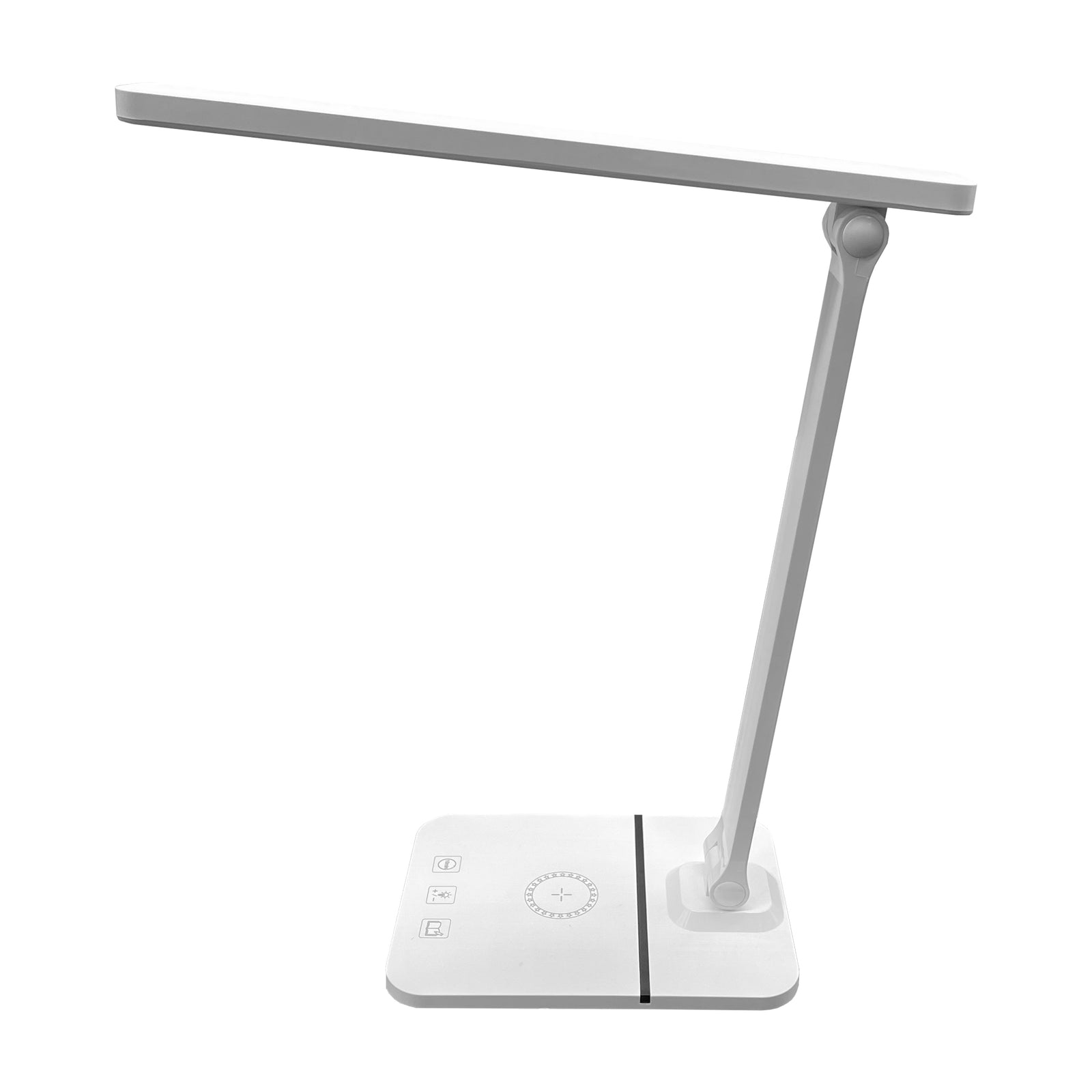 Touch Control White Desk Lamp With Wireless + Usb Phone Charger