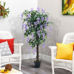 150cm Artificial Realistic Blossom Tree Bean Flower In Pot