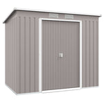 Metal Garden Storage Shed With Double Door And Ventilation | Gray