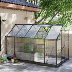 Polycarbonate Walk-in Greenhouse 6x10ft | Gray