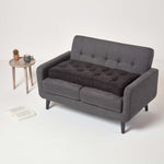 Faux Suede 2 Seater Booster Cushion | 50cm x 100cm | Black