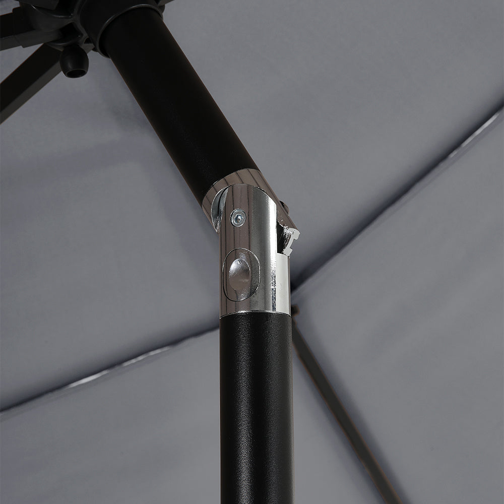 Outdoor 3-tier Umbrella With Crank And Tilt Without Base | One Size | Light Grey