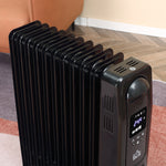 Oil Filled Radiator Electric Heater 3 Heat Settings Remote | One Size | Black