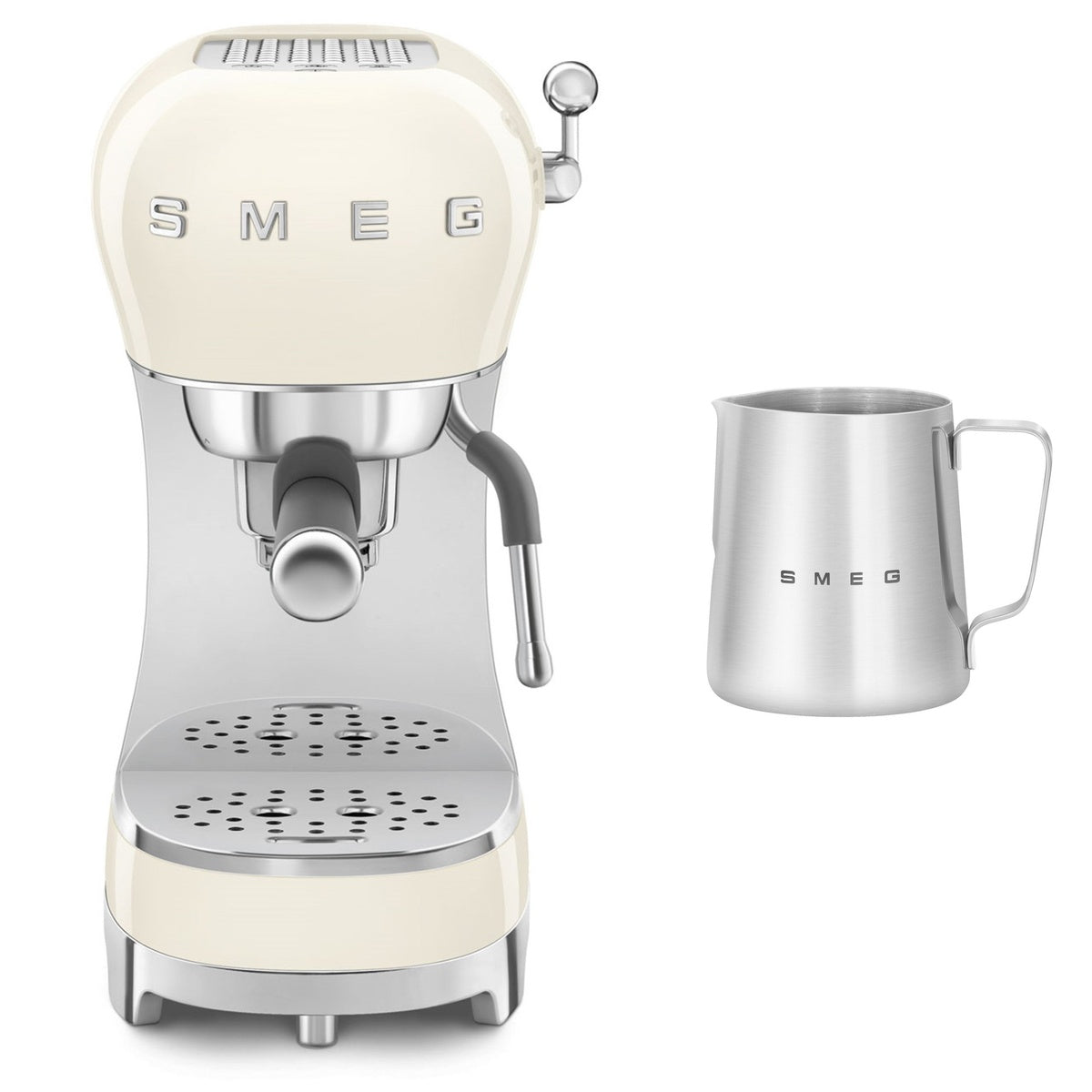 Ecf02 Espresso Machine With Milk Frothing Jug Set | Cream