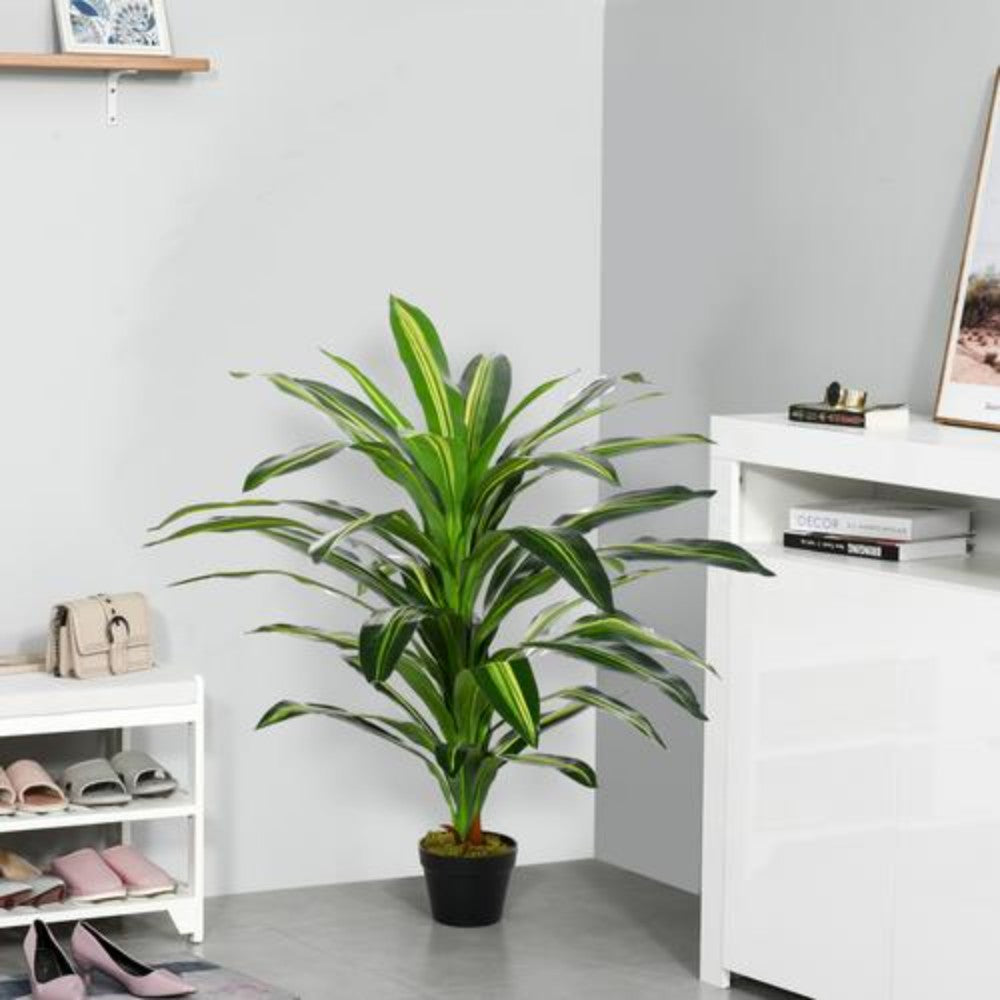 Dyzi Artificial Dracaena Tree 110cm Tall Faux Potted Plant