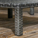 Set Of 2 Rattan Sun Loungers 5-level Adjustable | Dark Gray