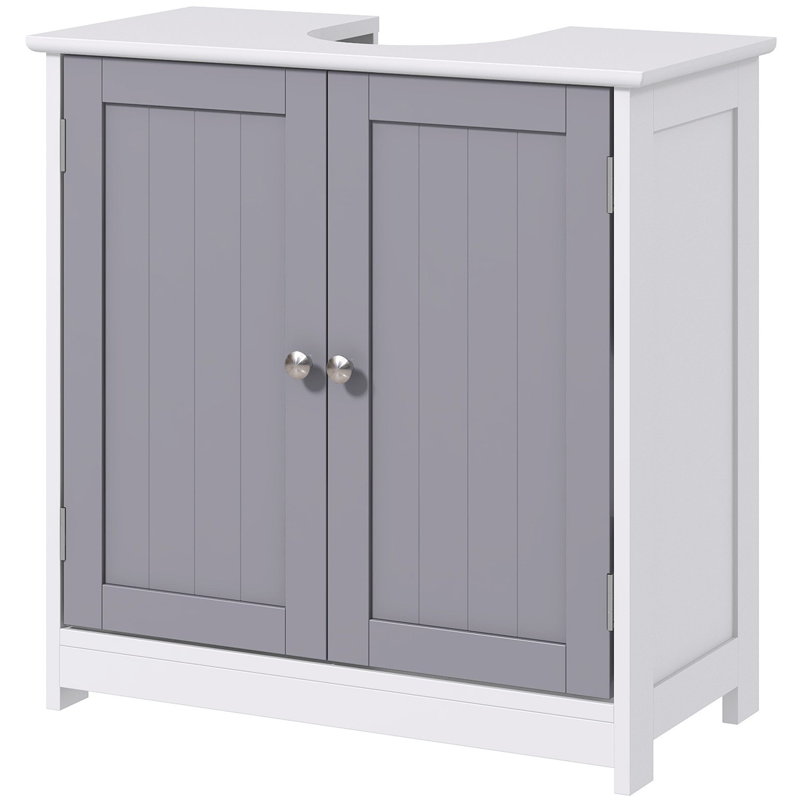 Under-sink Storage Cabinet Adjustable Shelf Drain Hole | One Size | White