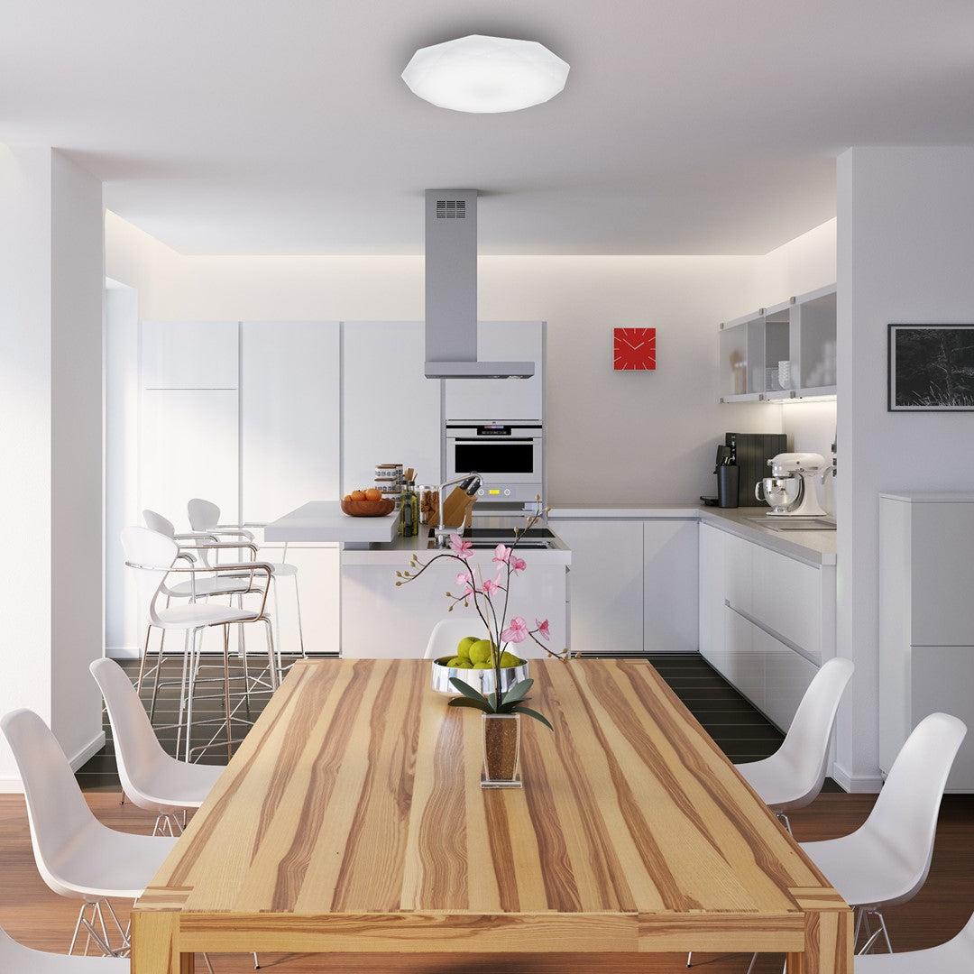 Hex Ceiling Lamp A Highly Efficient Modern Ceiling Lamp With Low Energy Led Light Source Included | 36cm | White