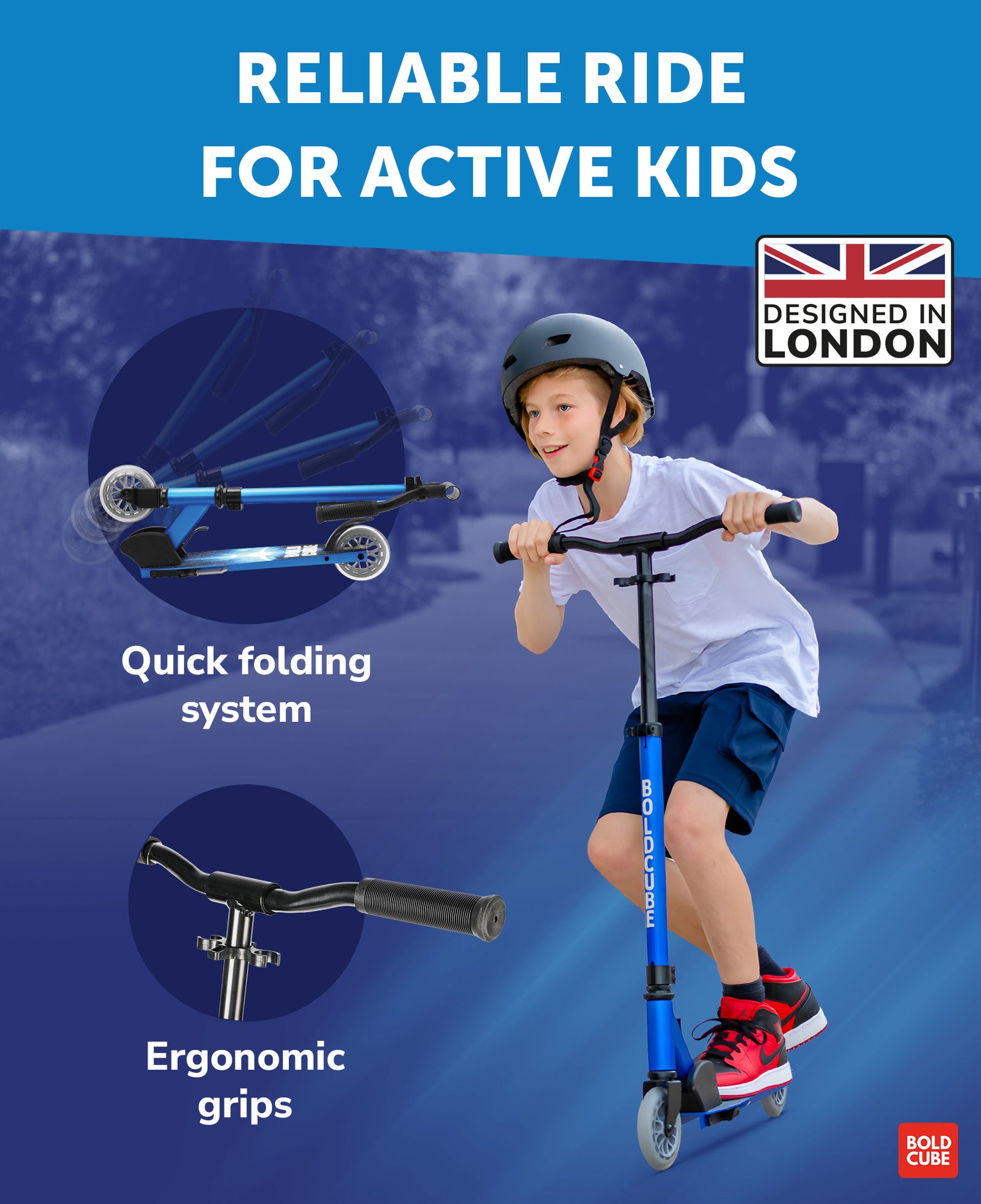 Deluxe 2 Wheel Scooter | Sapphire