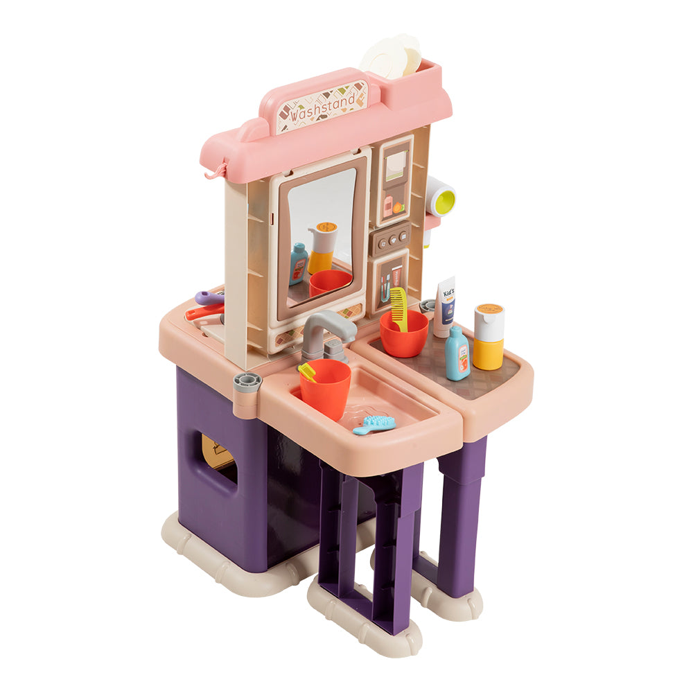 Kids Double-sided Kitchen And Washstand