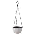3pcs Black Hanging Flower Baskets – 16.5 Cm Plastic Planters For Home Decor | White