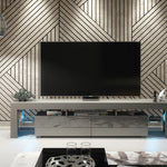 Nova Tv Unit 200cm With Led Lights | Dark Grey