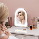 Vanity Mirror With Lights, 3 Colour, 360° Rotation | Small | White