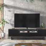 Rift Tv Unit 200cm - Oak / Rustic | Dark Brown