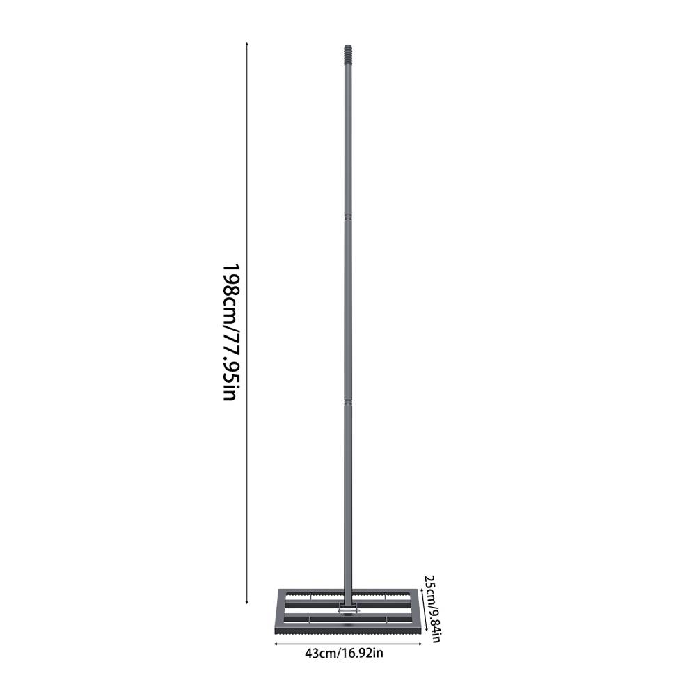 Lawn Leveling Rake - 43x25cm,garden Lawn Levelling Rake With Serrated Design 198cm H