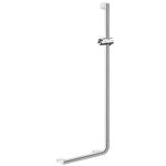 Chromed Stainless Steel Right L-shaped Shower Bar Riser Rail | Chromed Stainless Steel
