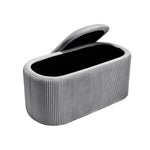 Modern Pleated Storage Ottoman – Lift-up Lid Footstool And Storage Bench, 78 X 38 X 38 Cm