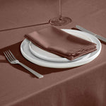 Plain Cotton Fabric 4 Napkins Set | 45cm x 45cm | Chocolate