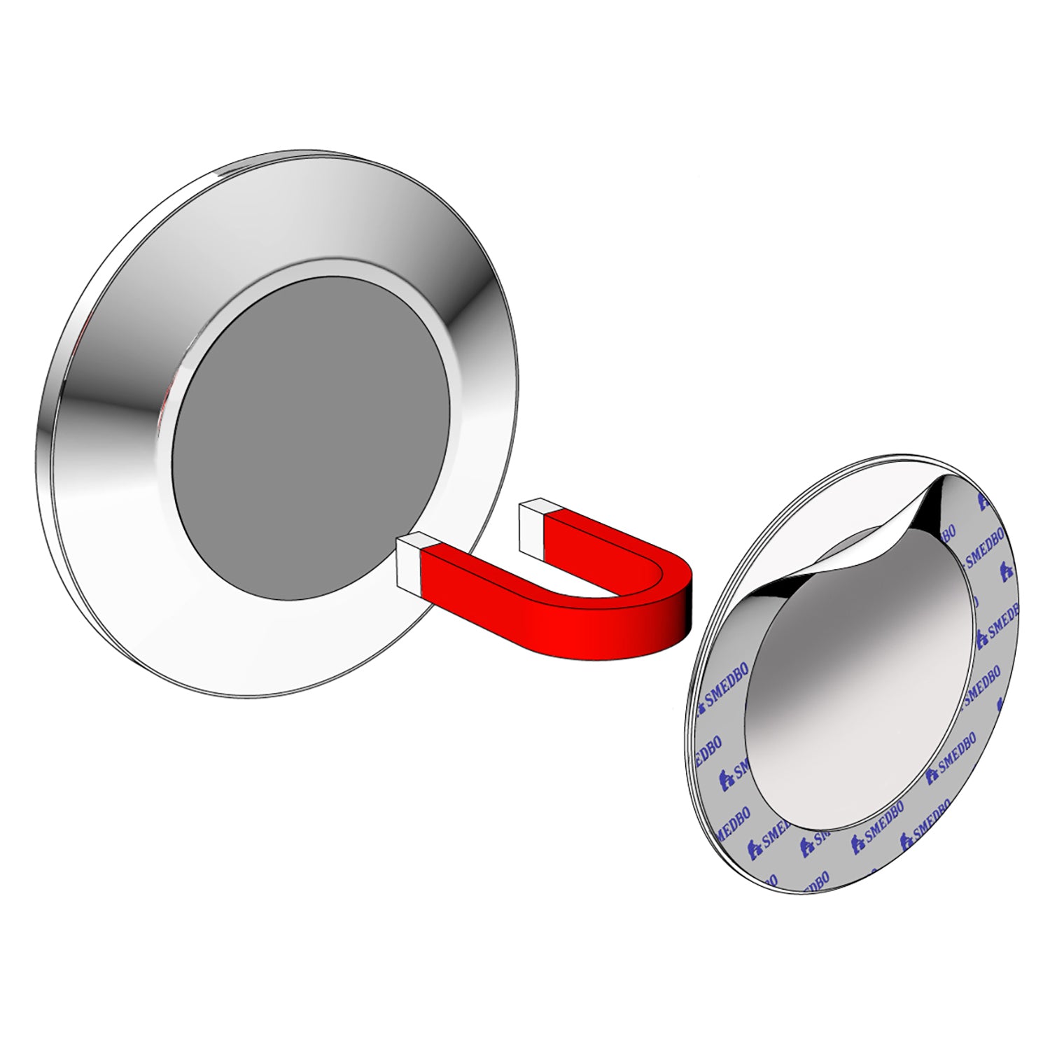 Polished Chrome Shaving Make Up Mirror 5x Magnification | Polished Stainless Steel