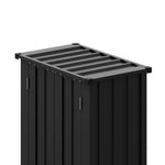 Metal Garden Storage Cabinet 2.6×1.5 Ft Outdoor Shed With 2 Shelves, Lockable Double Doors