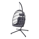 Egg-shaped Hanging Chair With Soft Cushion & Headrest
