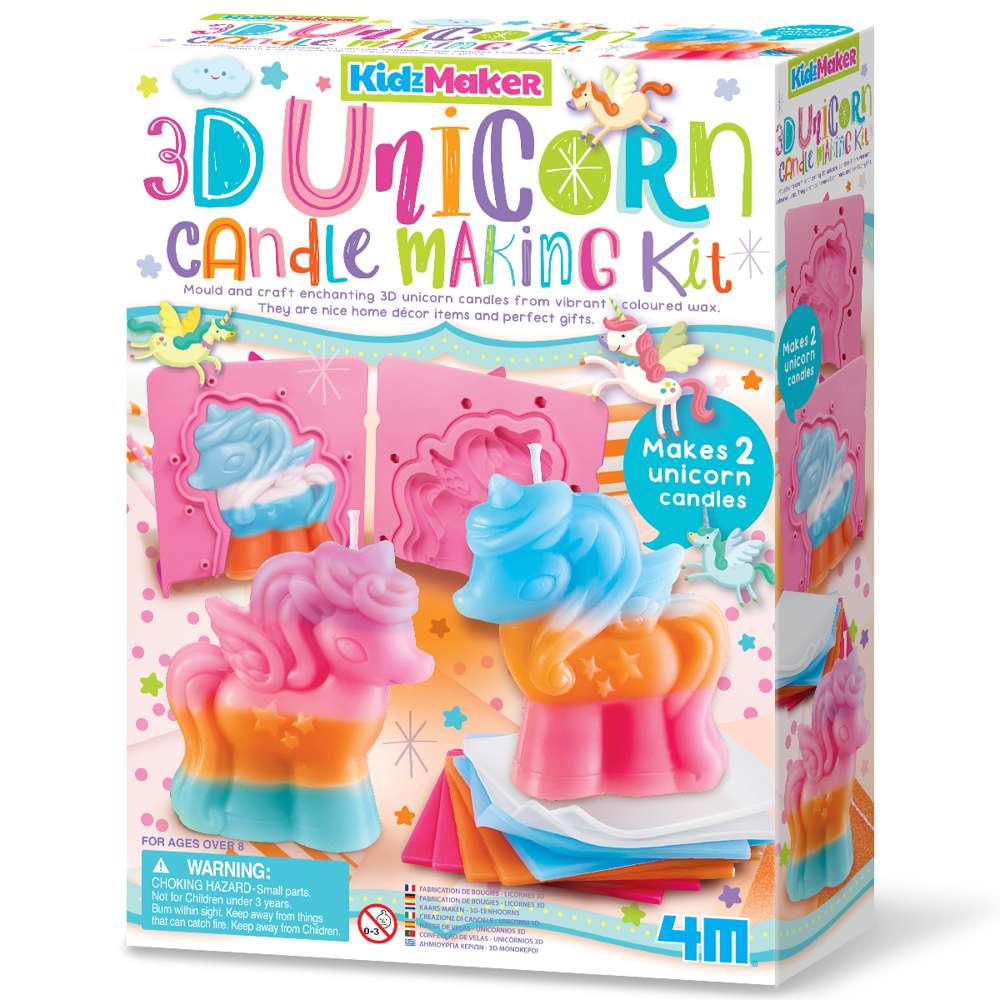 Kidzmaker - 3d Unicorn Candle Making Kit