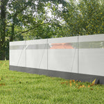 5 Pole Camping Windbreaks With Clear Windows And Carry Bag | Gray