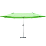 4.6m Double-sided Sun Umbrella W/ Base | Green