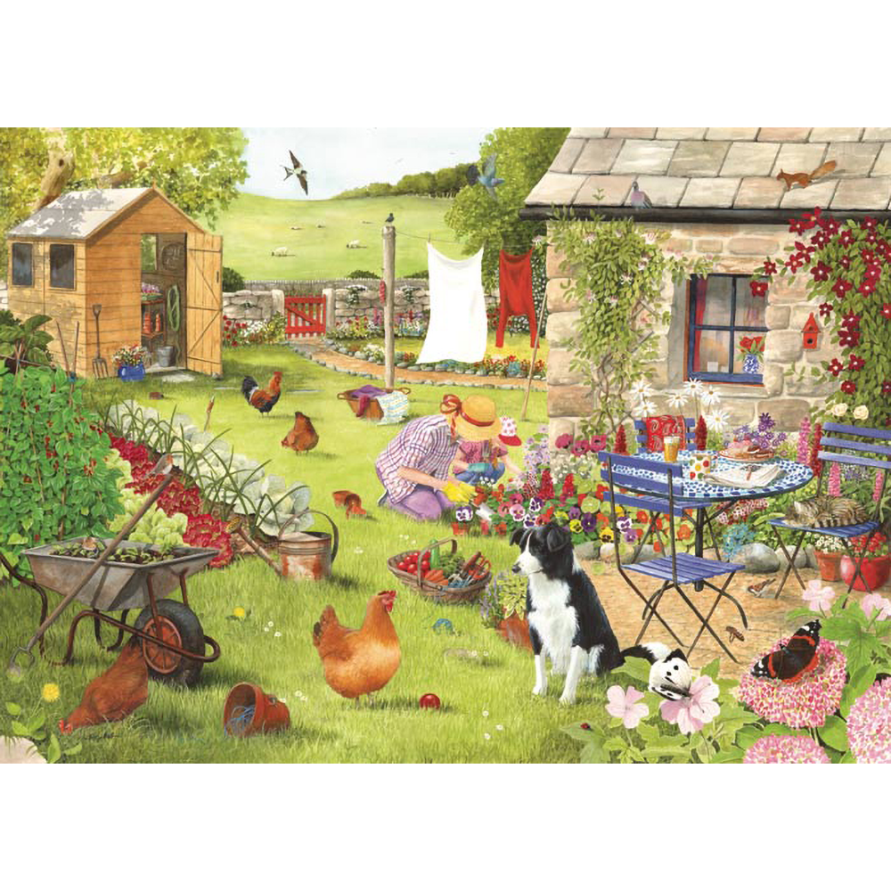 Grandma's Garden - Big 500 Piece Jigsaw Puzzle For Adults, With Extra Large Pieces