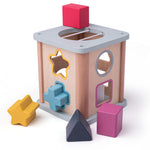 Bigjigs Toys Wooden Shape Sorter, Includes 9 Play Pieces