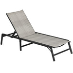 Foldable Rattan Sun Lounger W/ Adjustable Backrest